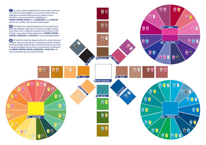 Saphir Creme Surfine Colour Chart